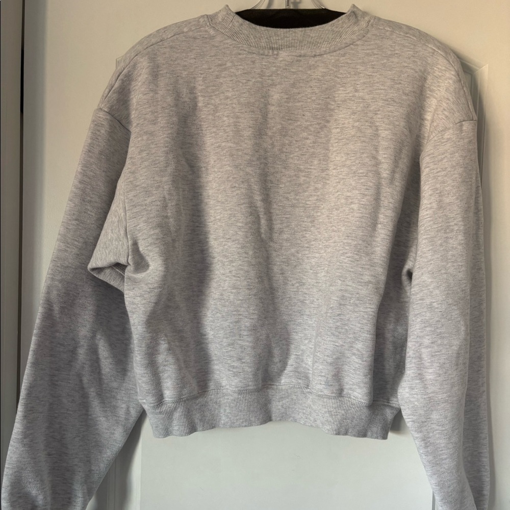Skims cropped grey sweatshirt